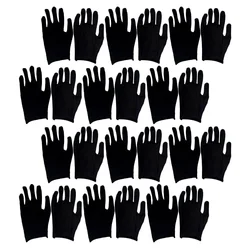 12 Pairs Cotton Gloves Winter Woman Men's for Work Cleaning Working Black Labour Protection