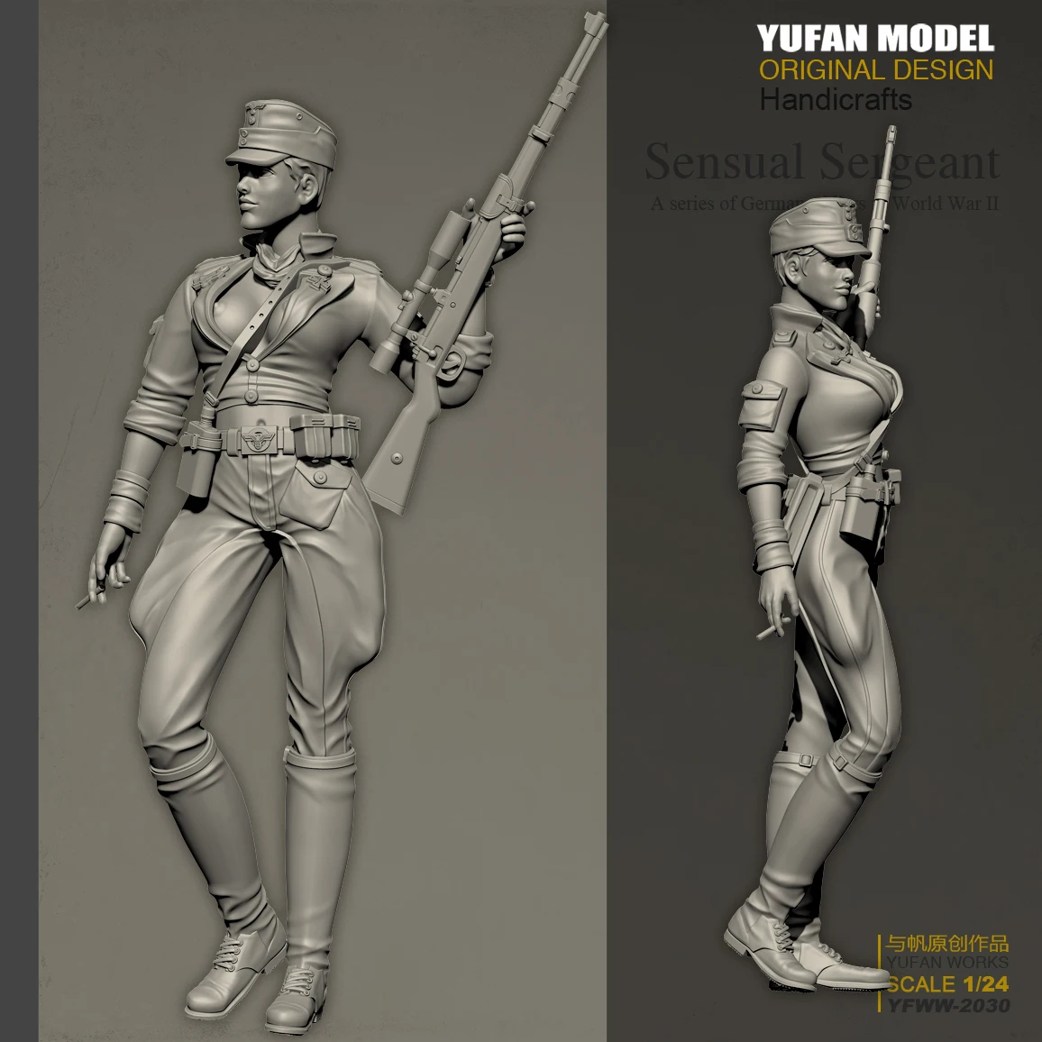 YUFAN Model 1/24 Resin Kits  sexy female DIY figure self-assembled (75mm) YFWW-2030