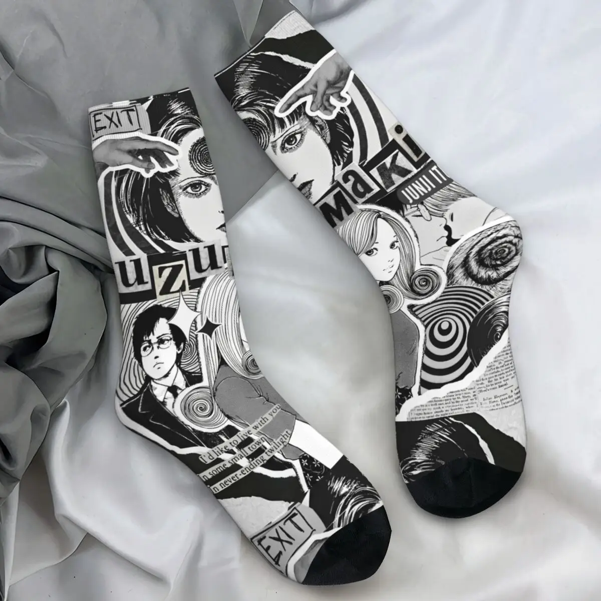 

Junji Ito Japanese Anime Socks Autumn Stockings Casual Men's Comfortable Socks Custom Climbing Non Slip Socks