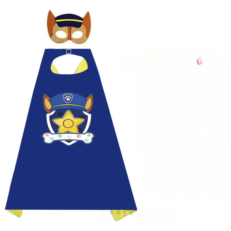 PAW Patrol Chase masque de mascarade Cape Cape Anime garçon fille Cosplay Cape figurine d'action habiller Costumes fournitures de fête cadeaux