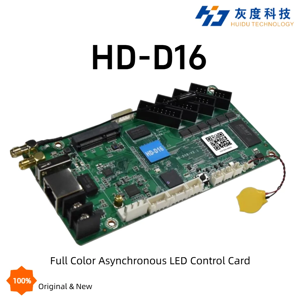 

HUIDU HD-D16 Asynchronous LED Controller 4 HUB75E WiFi APP Control For Car & Store LED Screen