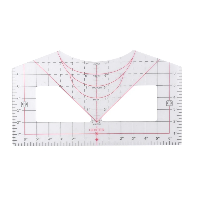 Tshirt Ruler Guide For Vinyl Alignment For Measuring Tool Sewing Tool Calibration Tool Transparent Ruler