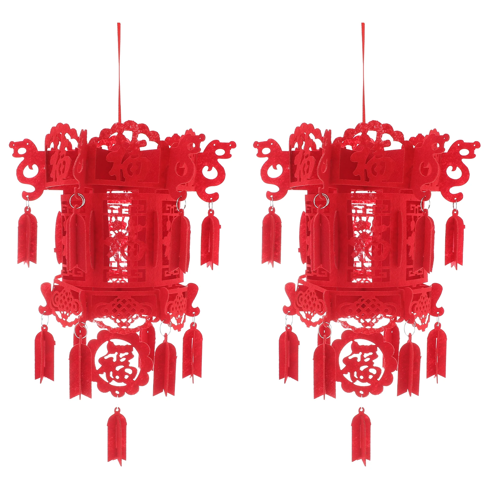 

2Pcs Red Lantern Chinese Style Hanging Decorative Lanterns for Spring Festival Party Home Garden Decoration Festival Lanterns