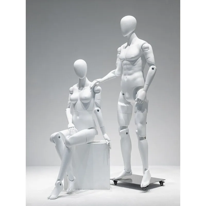 Humanoid robot display stand mechanical sports model props male and female ai movable joint dummy table model