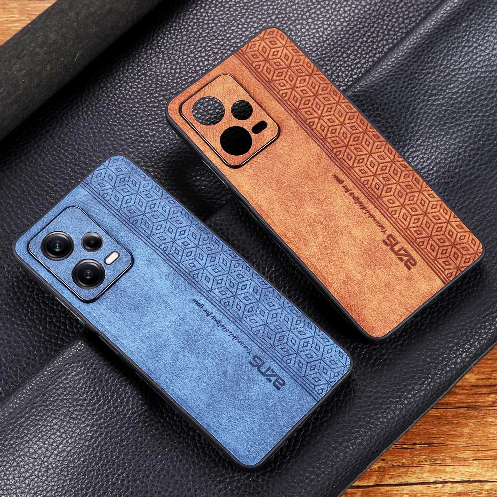 Embossing Case for Poco X5 Pro Case Leather Skin Luxury Shockproof Case for Xiaomi Poco X5Pro F5 X6 X5 Pro 5G F4 X4 GT 5G Cover