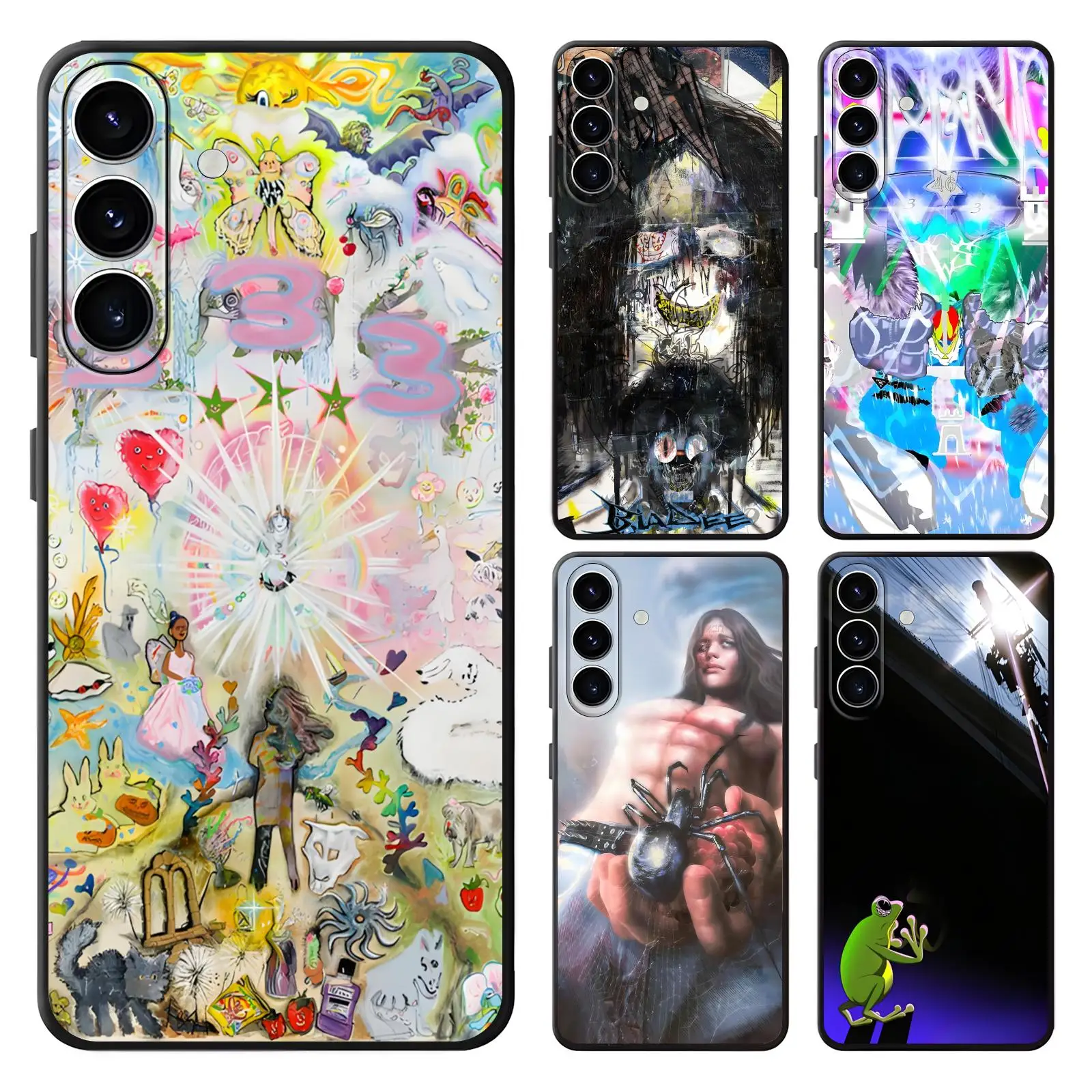 Music Albums B-Bladee 333  Phone Case For Samsung A57 A56 A37 A27 A17 A36 A26 A55 A35 Anti-Drop Soft Black Case