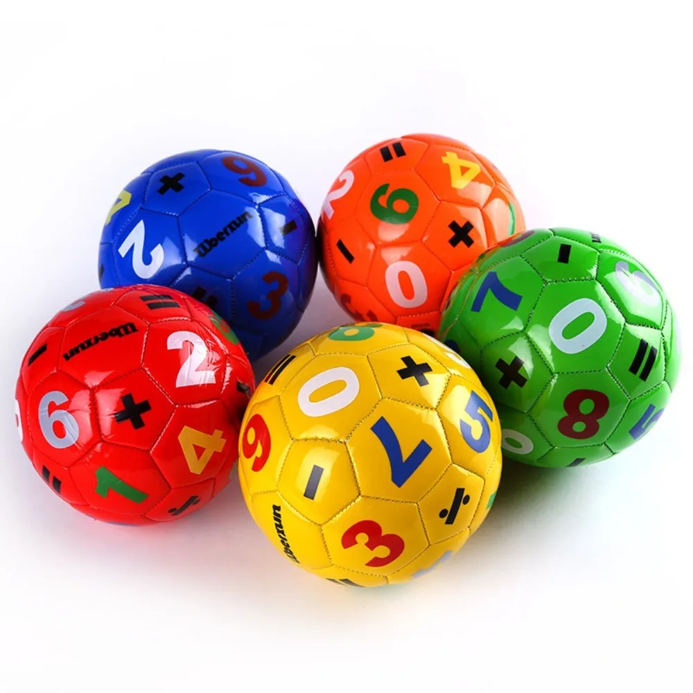Durable 15cm Mini fútbol preescolar pequeño número de fútbol letra bola interacción entre padres-unisex