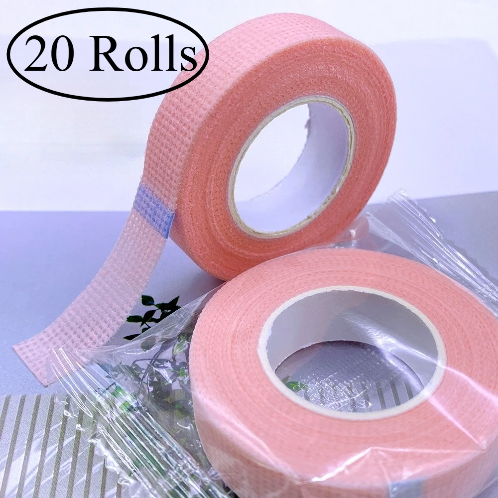 

20 шт., оптовая продажа, лента для наращивания ресниц, патчи под глаза, 9 м, красочная лента с микропорами, профессиональная лента для ресниц, легко рвется