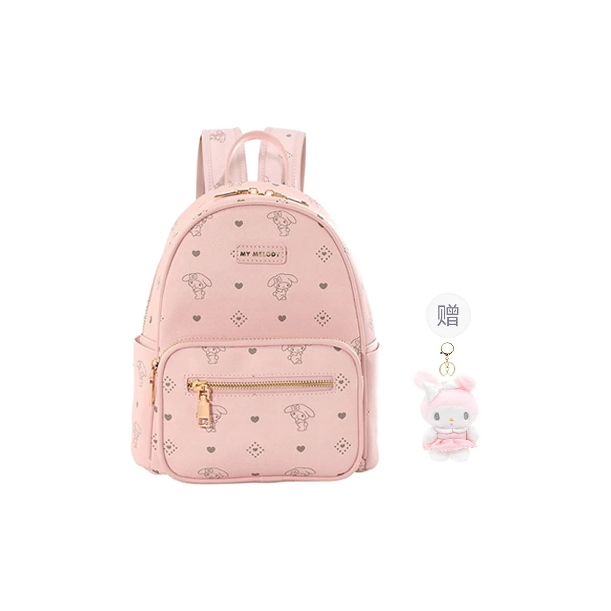 Sanrio My Melody Synthetic Leather Backpack Regular Women's Pink JC-41565 view 3