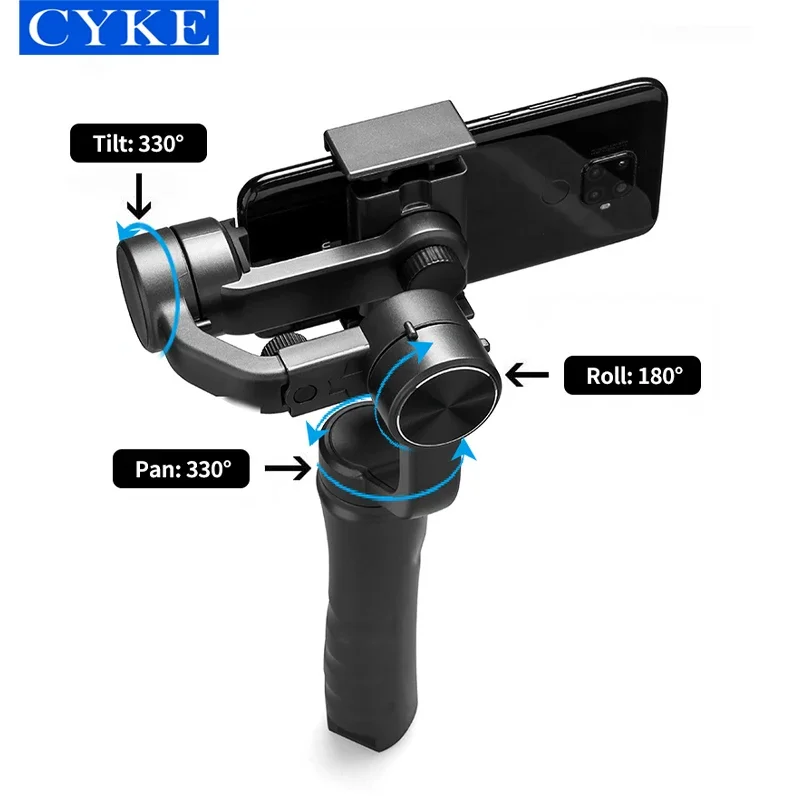 Cyke H4 gimbal 3แกนโทรศัพท์มือถือควบคุมความยาวโฟกัสมืออาชีพกันโคลงติดตามใบหน้า Vlog selfie Stick F6