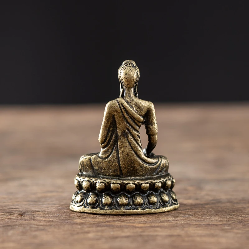 1PCs Creative Zen Buddha Alloy Figure Statue Home Desktop Decorations