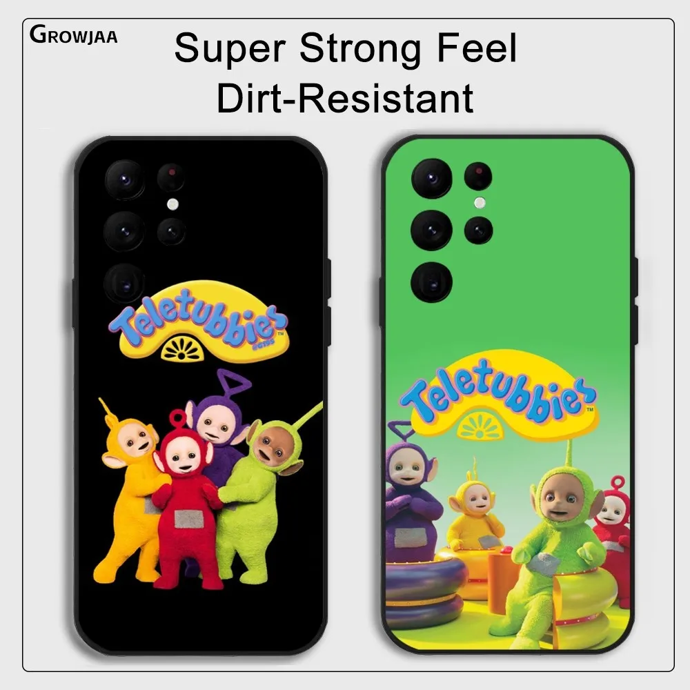 

Cartoon T-teletub-bies Cute Phone Case For Samsung Galaxy S25 S24 S22 S23 Ultra S21 S20 Plus 5G Protective Silicone Funda