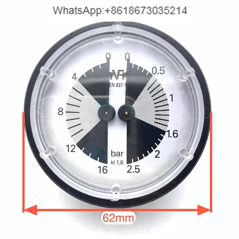 Coffee machine double pointer pressure gauge