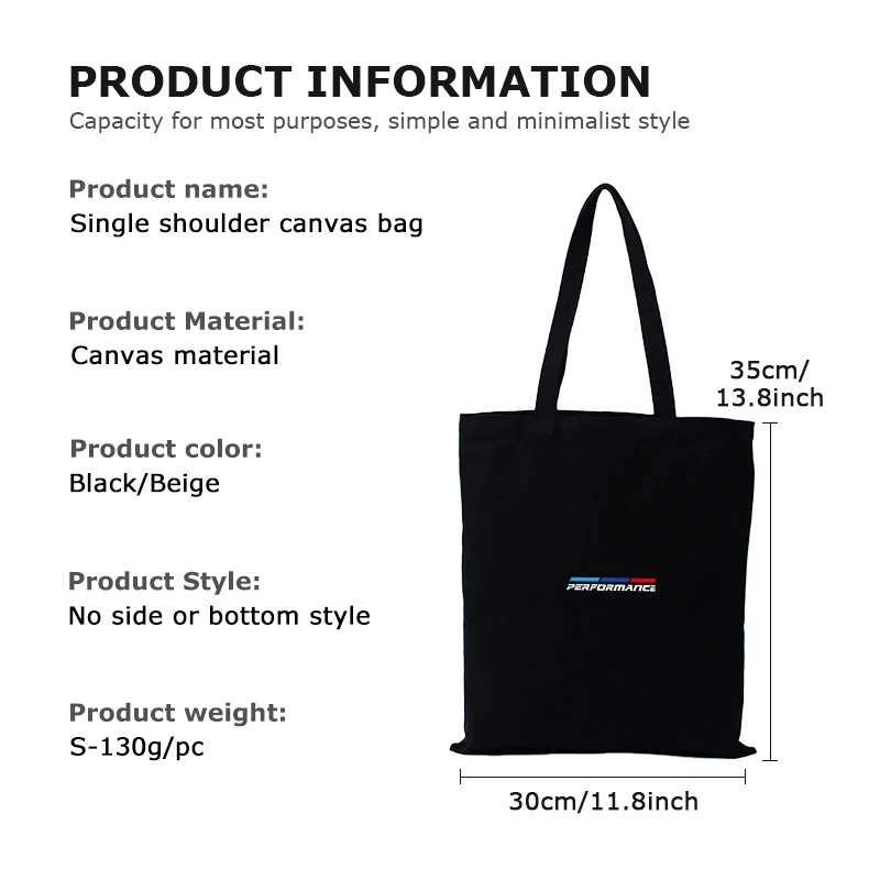 Portable Auto Canvas Crossbody Bag Car Logo Travel Shoulder Pouch For BMW 1 3 5 X1 X3 X4 X5 X7 G20 G38 F20 F39 F48 E46 view 6