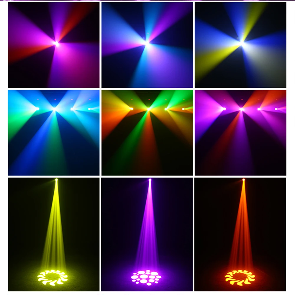 120W LED Moving Head Spot Light 3 Prisms Disco Party Light 8Gobos RGBW Beam Strobe DMX512 LED Dj Stage Light For KTV Wedding