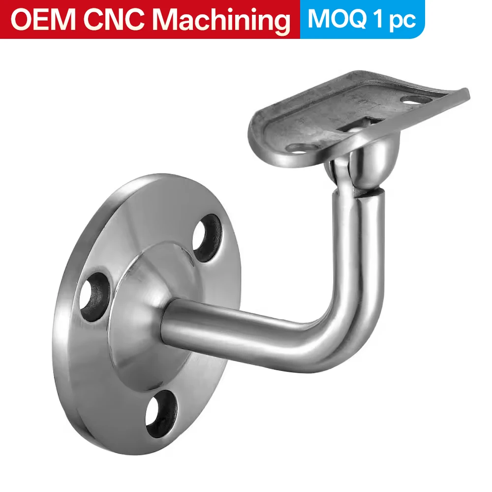 Custom Modern LED Stair Handrail System Kit, Stainless Steel Stair Handrail Guardrail Post Assembly Set with Mounting Brackets