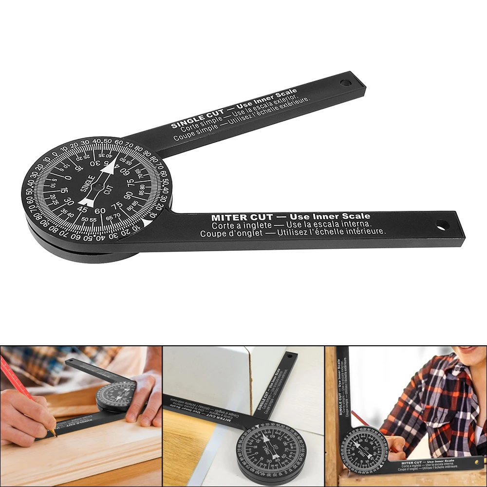 Level With Marking Pencil ABS Angle Finder Carpenter Angle Finder Woodworking Scale Meter Gauge Tools Mitre Saw Protractor