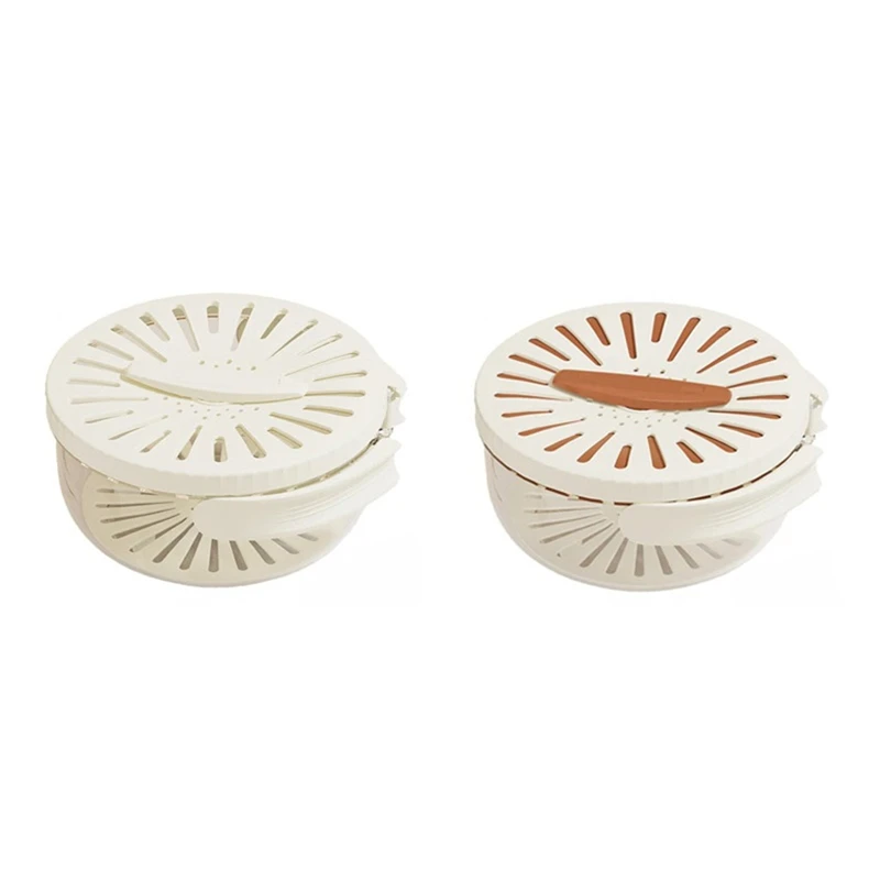 

Корзина для слива фруктов с крышкой, чаша для мытья овощей, складная ручка, кухонные коробки для холодильника