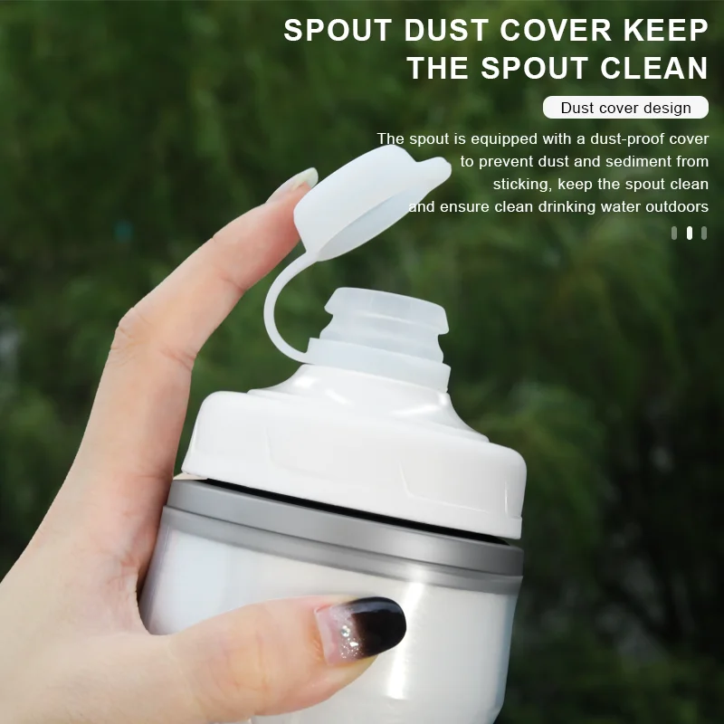 Fahrrad-Wasserflasche, 610 ml, aus PP5-Kunststoff, für Outdoor-Aktivitäten wie Laufen, Klettern und Sport, mit Quetschgriff, Fahrrad-Wasserbecher, tragbare Fahrradzubehör. – Detail 7