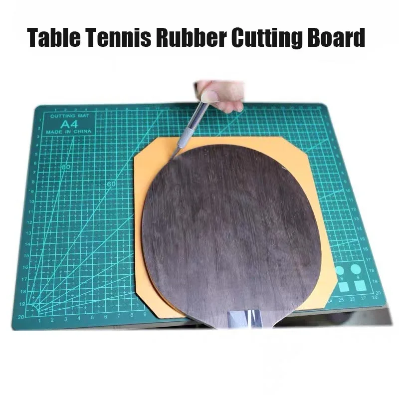 Table Tennis Rubber Rotating Cutting Mat Ping Pong Racket Pasting Accessories Durable Multifunctional DIY Cutting Tool