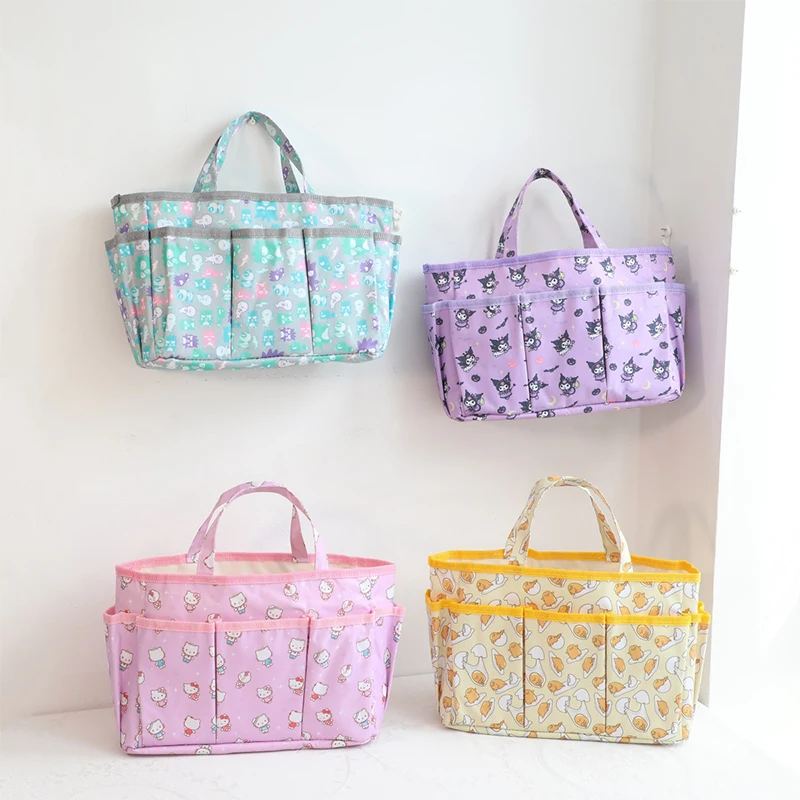 

Sanrio Kawaii Kuromi My Melody Travel Storage Bag Girl Heart Sweet Cute Cartoon Pochacco Cinnamoroll Waterproof Handbag Kid Gift