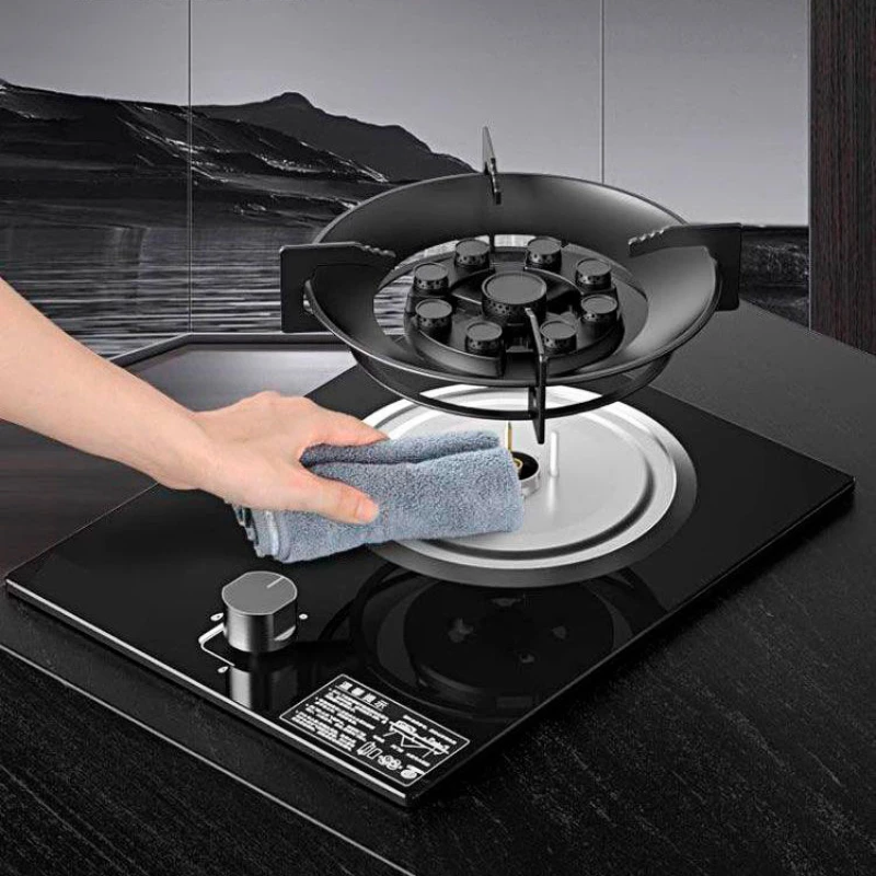 Fogão a gás único fogão feroz fogo doméstico desktop embutido gás natural liquefeito único olho único tempo de poupança de energia