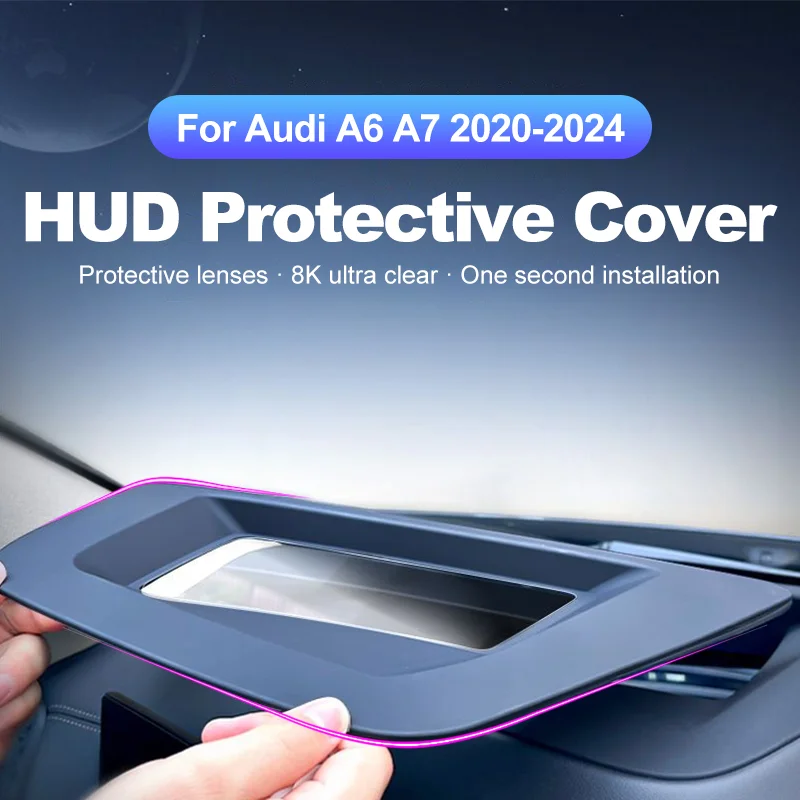 

for Audi A6 A7 2020 2021 2022 2023 2024 Car HUD Protective Cover Head-Up Display Dust Cover Frame Windshield Auto Accessories