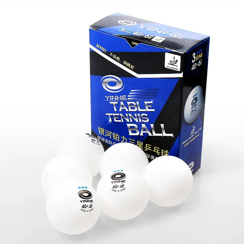 

60 balls YINHE Galaxy 3-Star Seamless Table Tennis Balls Plastic 40+ ITTF Approved White Poly Ping Pong Balls