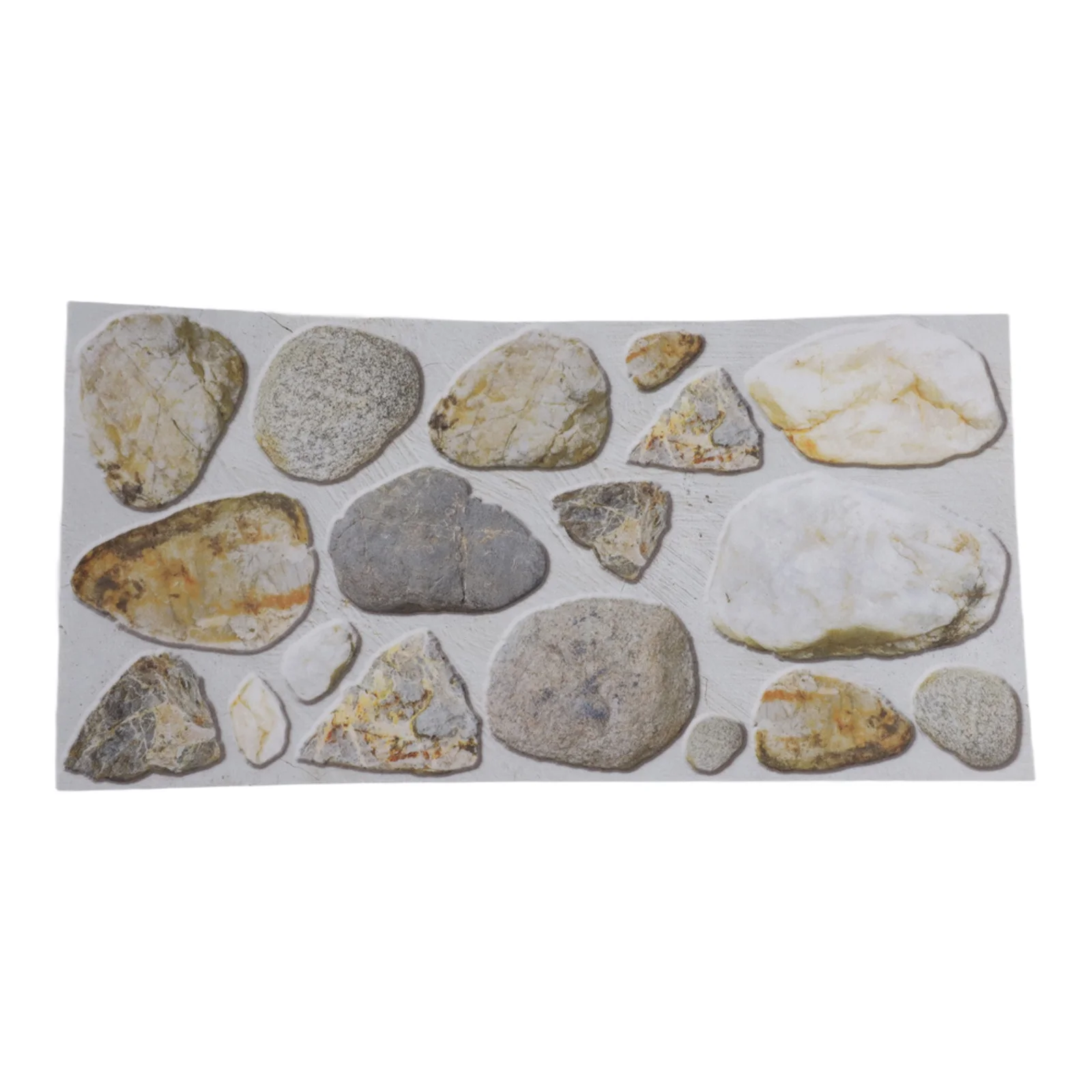 Wall decoration simulated pebble frosted wall sticker backsplash tiles for smooth surfaces 15 by 30cm pack of 6 sheets
