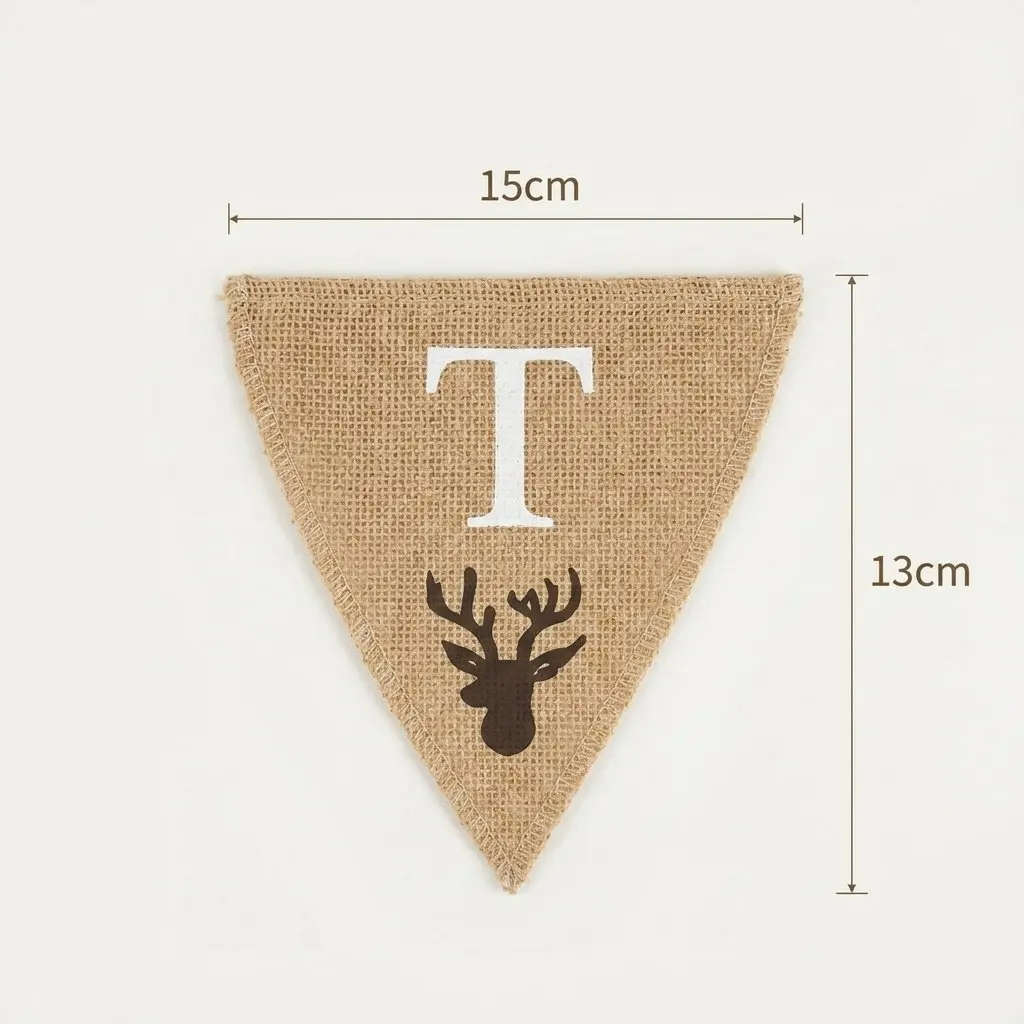 16 Flags Hessian Triangle Burlap Wedding Banner Bunting Banner Rustic Wedding Anniversary Decoration Perfect Home Tree Party