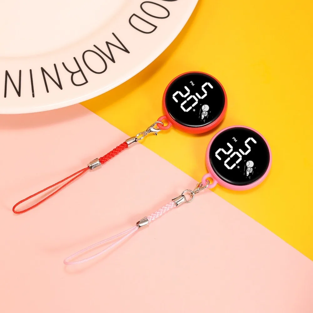 Portable Touch Screen Students Clock LED Digital Multifunctional Keychains Clock Waterproof Timepiece Keychain Students