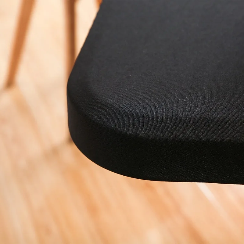 Luxury Milk Silk Elastic Semi Cover Tablecloth Hotel Wedding Banquet Outdoor Picnic Polyester Stretch Table Cover