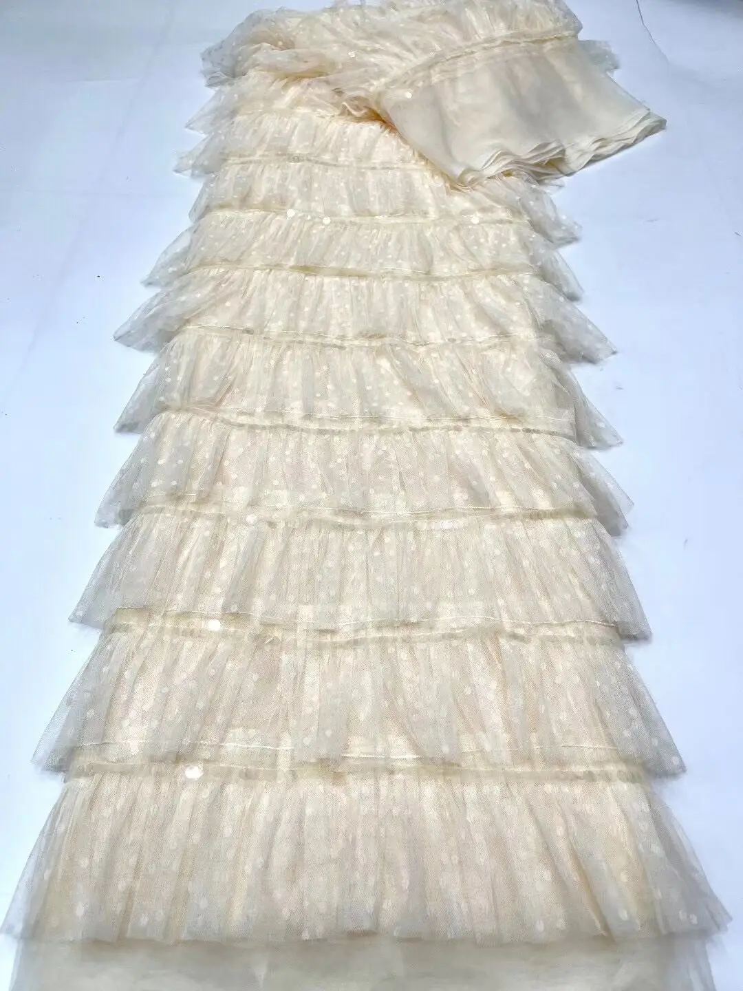 

High Quality French Tulle ZH-1306754 Lace Fabric African sequins Lace Fabric Embroidery For Nigeria Wedding Dress Party