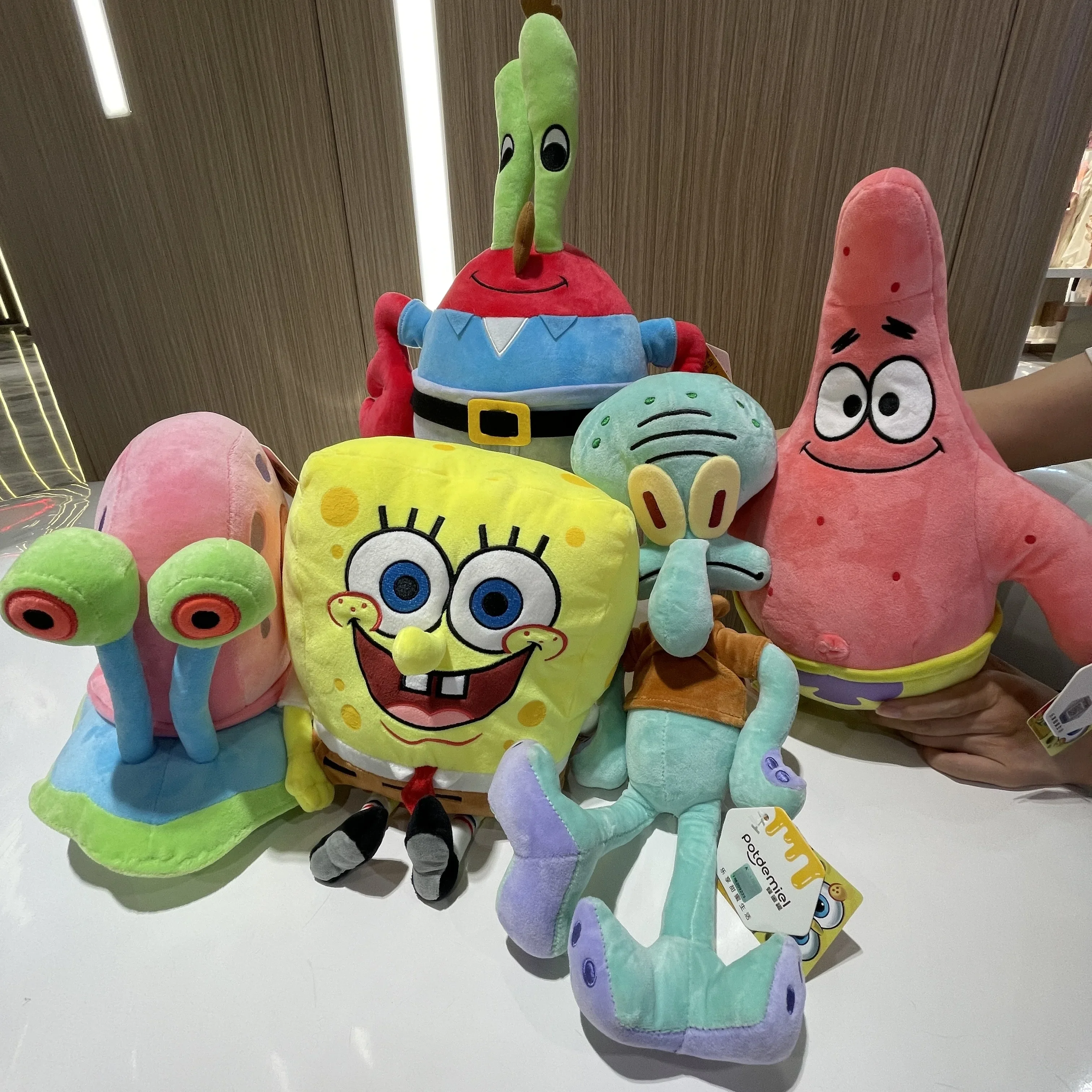 2026*Anime Spongebob Squarepants Patrick Star Squidward Eugene H. Krabs Gary Kawaii Cartoon Stuffed Plush Toys Birthday Gift