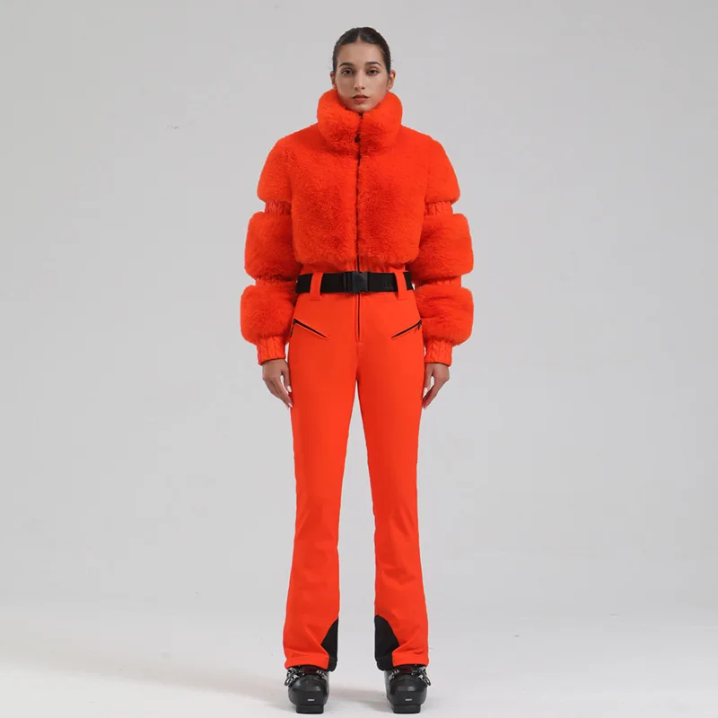 Neue Frauen Schlank Skifahren Overall Schneefeld Wasserdichte Erwachsene Ski Kleidung Weibliche Winter Outdoor Sport Anzug Warme Dicke Schnee Trainingsanzug – Detail 18