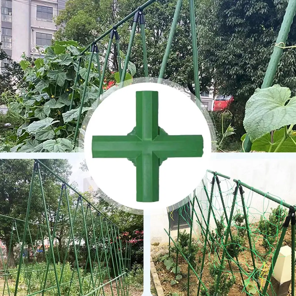 

4pcs Climbing Frame Connection Pipe Universal Corss Buckle Greenhouse Frame Fittings Tool Pipe Work Connector Wire Steel Jo G6G9