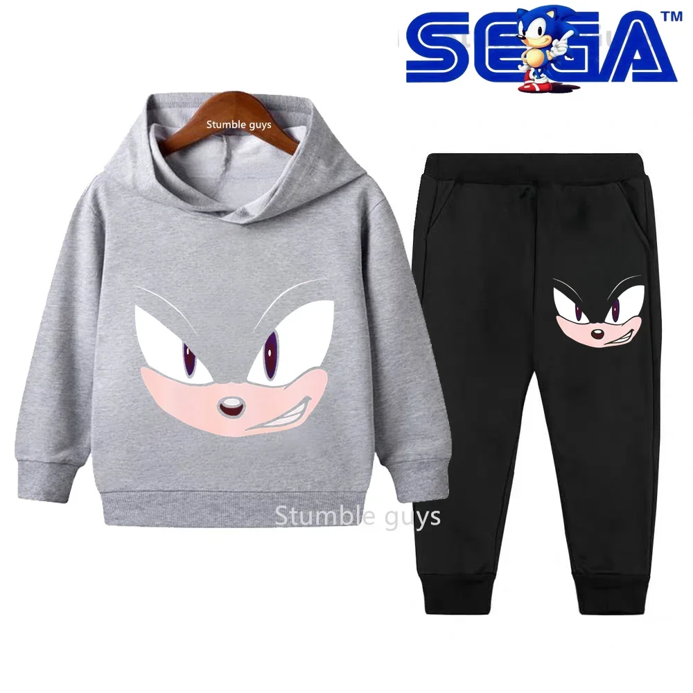 Ensemble à capuche Sonic pour enfants, vêtements pour garçons et filles, sweat-shirt chaud et décontracté, Trucksuit, vêtements actifs, nouvelle collection automne 2026 ​