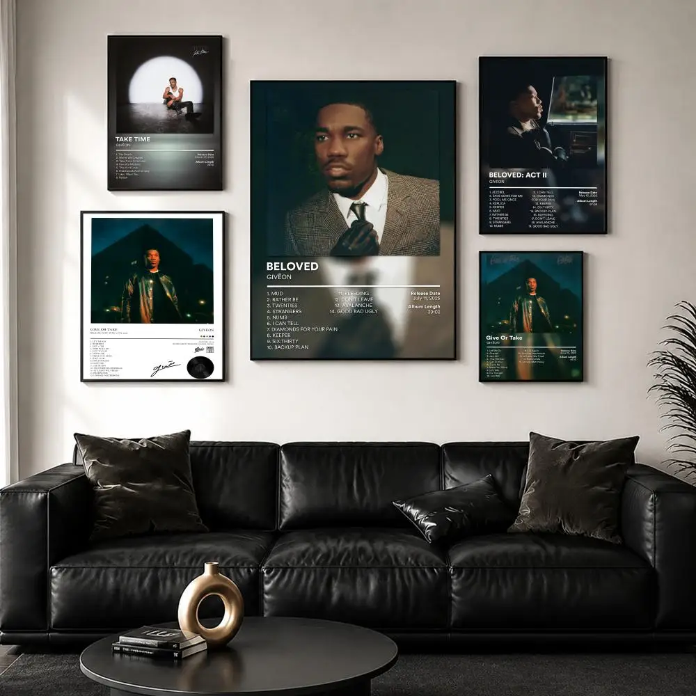 Pop Singer Music Album G-GIVEON Poster Decorative Wall Art Stickers Mural Photo Print for Home Living Room Hallway Decor