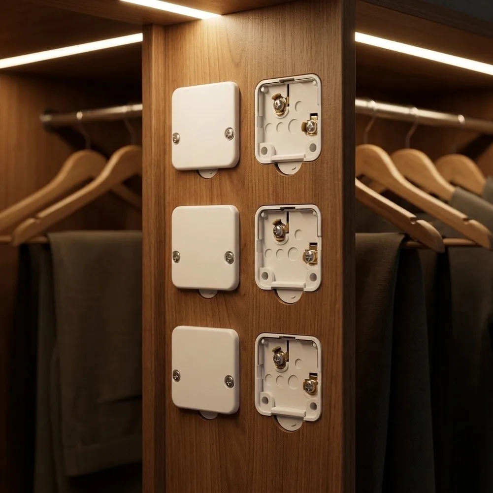 Touch-Activated Wardrobe Door Light Switch Set 6 Pack for Cabinet Lighting in Kitchens Closets and Pantries with Compact Design