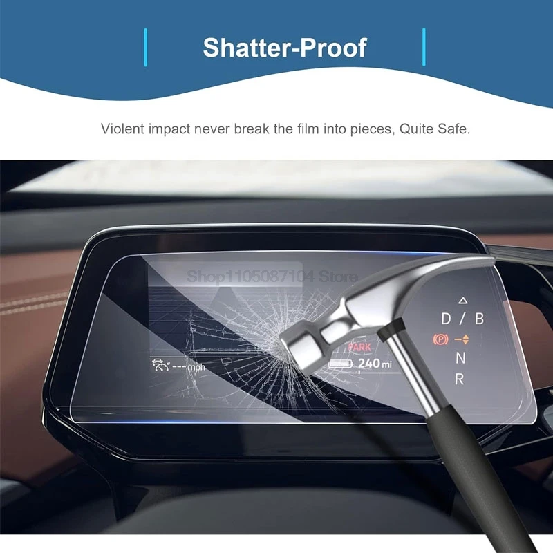 زجاج مقسى لسيارة Volkswagen VW ID.3 ID.4 ID.5 GTX Pro 2020-2025 5.3 بوصة طبقة رقيقة واقية لأداة قمرة القيادة الرقمية #1
