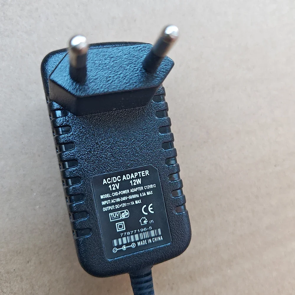 12 V UE Adapter wtyczka zasilania AC100-240V do źródła zasilania DC12V ładowarka 12 woltów 1A konwerter transformatora zasilania