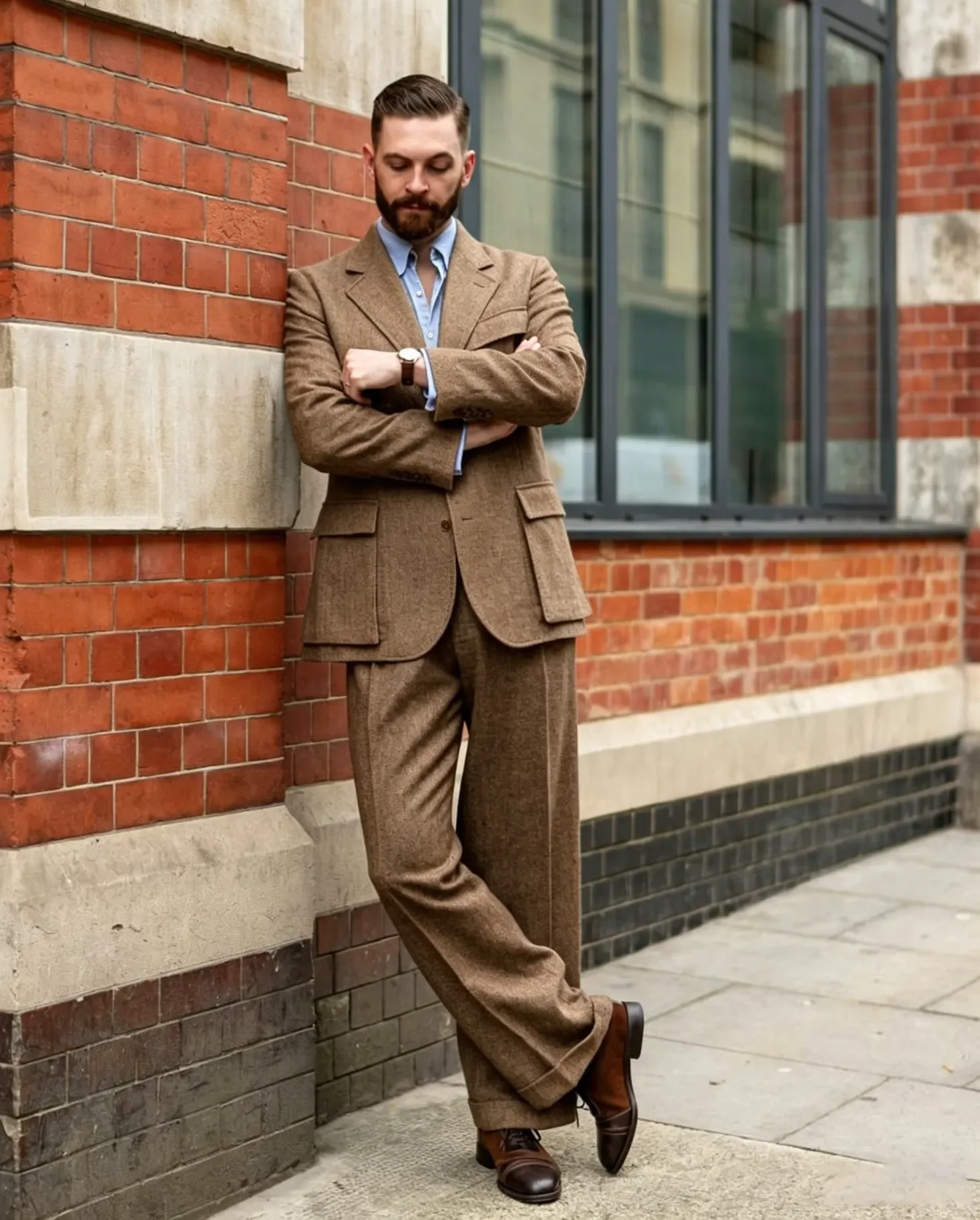 Classic Fit Men Tuxedos Vintage 2 Piece Jacket Pants Set Suit Notched Lapel Business Office Wear Groom Boy Blazers Customized