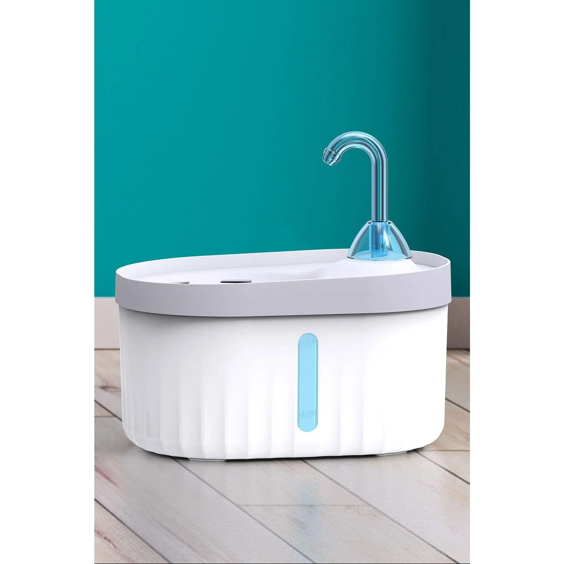 

AQUATA Ultra Quiet 2.3 Lt 40db Automatic Cat Dog Waterer Durable Plastic USB Connected Spring Lighted Water Bowl Fountain