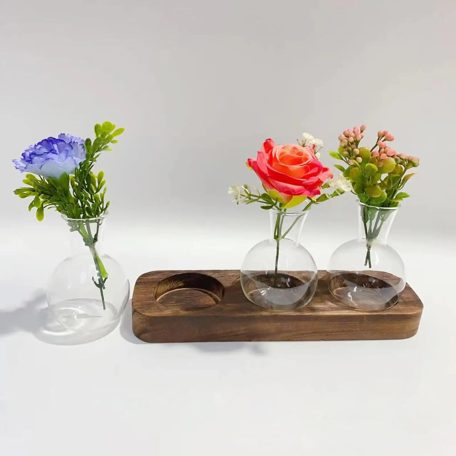 Hydroponic Vase Basket Flower Plant Pots Glass Terrarium Planter for Indoor Tabletop Hydroponic Plant Cutting Office Living Room