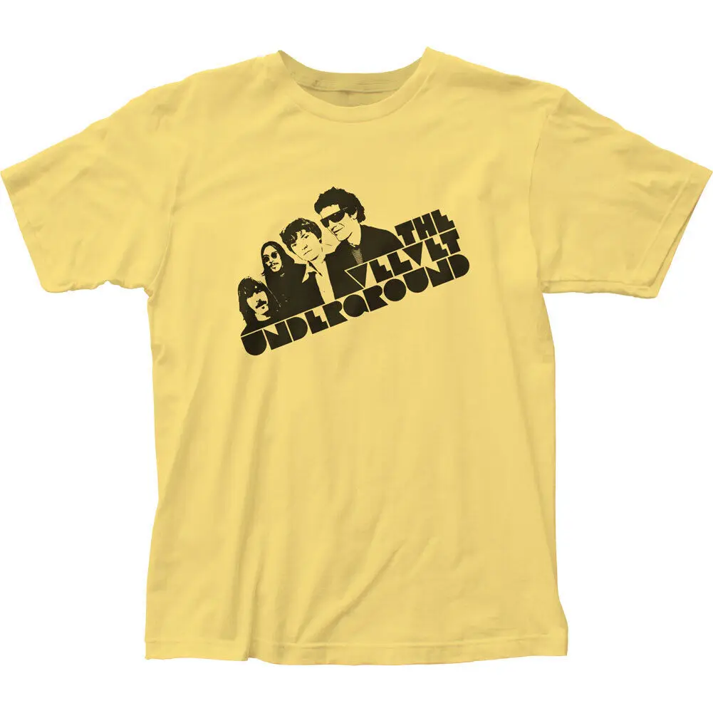 Velvet Underground Tilt T Shirt Mens Licensed Rock N Roll Band Retro Yellow