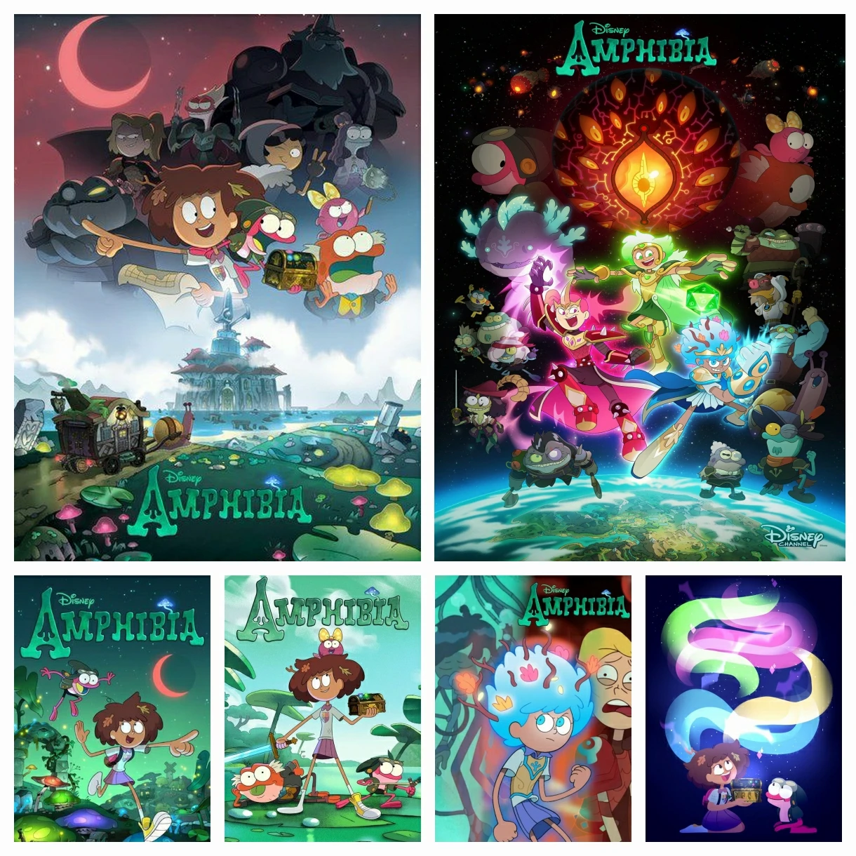 Disney Cartoon Amphibia 5D DIY Diamond Painting Mosaic Anime Anne Boonchuy In Magic World Cross Stitch Embroidery Home Decor