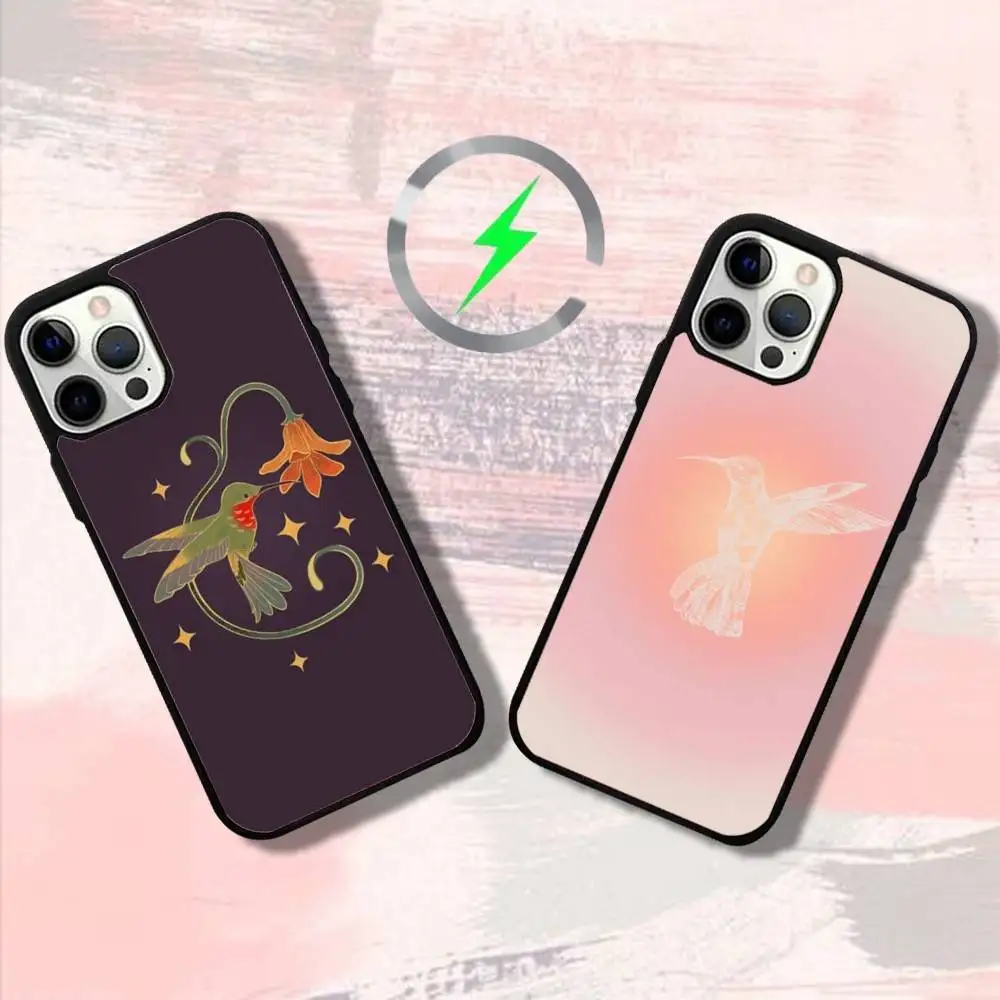 

Cute Animal Hummingbird Phone Case For iPhone 17,16,15,14,13,12,11,Pro,Max,Plus,Mini,SE4,E Magnetic Magsafe Wireless Charging