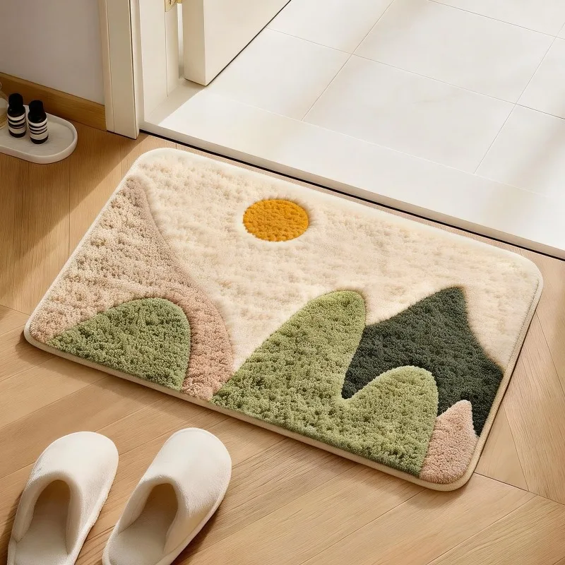 imitation velvet bathroom floor mat toilet toilet toilet door absorbent foot mat household  carpet