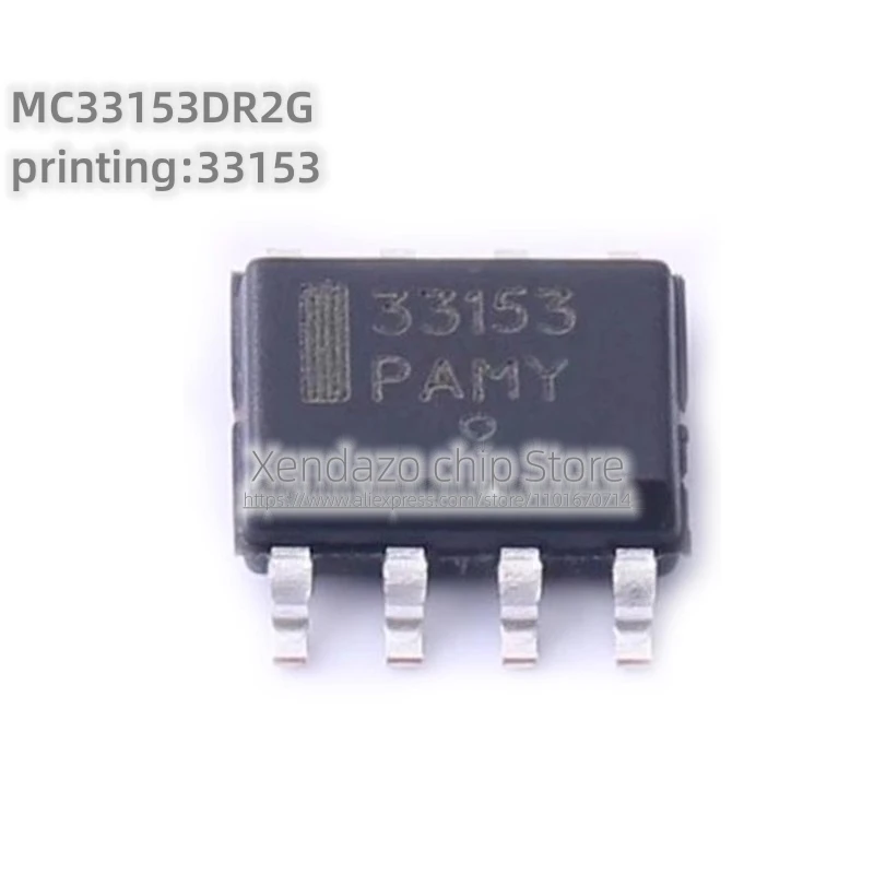 10pcs/lot MC33153DR2G Silk screen printing 33153 SOP-8 package Original genuine Driver chip