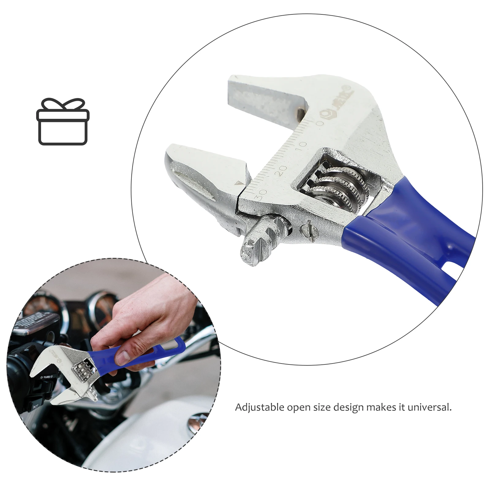 

Adjustable Wrench Multifunctional Short Handle Monkey Spanner For Faucet Valve Repair 31Mm Opening Random Color